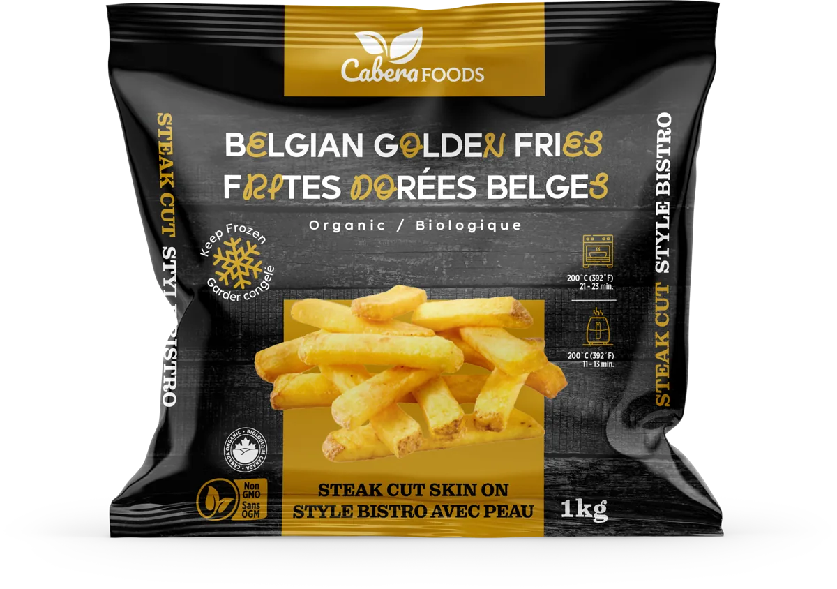 Steak cut fries, skin on, Cabera Foods 1 kg