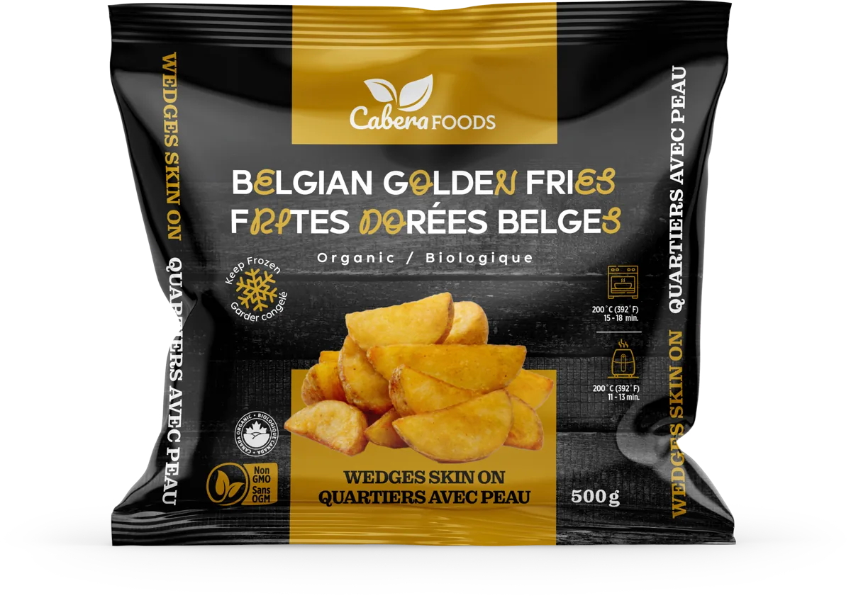Potato wedges, skin on, Cabera Foods 500 g